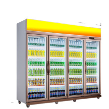 Supermarket 2 door corner vertical beverage refrigerated showcase display cabinet fridge for camping